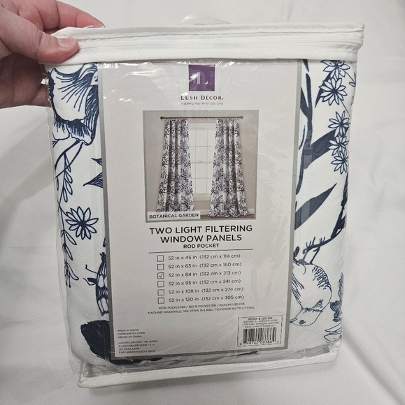 Botanical Garden Lush Decor Light Filtering Window Panels! - Picture 1 of 4